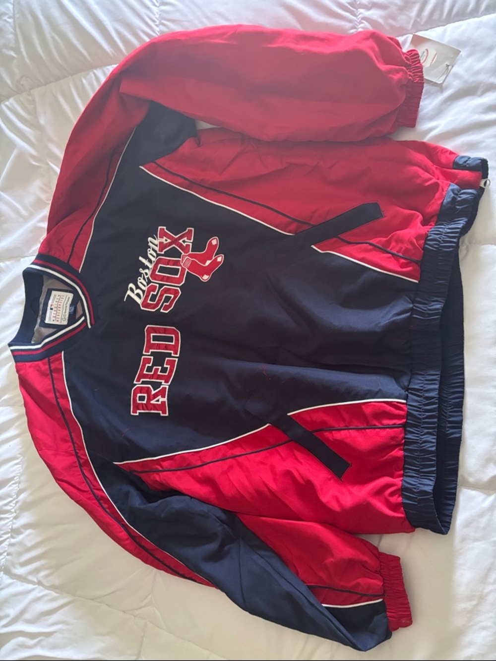 Boston Red Sox Pullover Jacket - Red & Navy